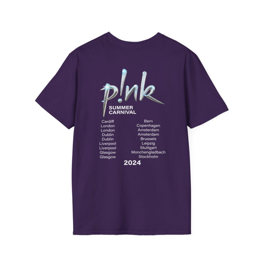 P!nk Split Tie Dye Unisex Softstyle T-Shirt