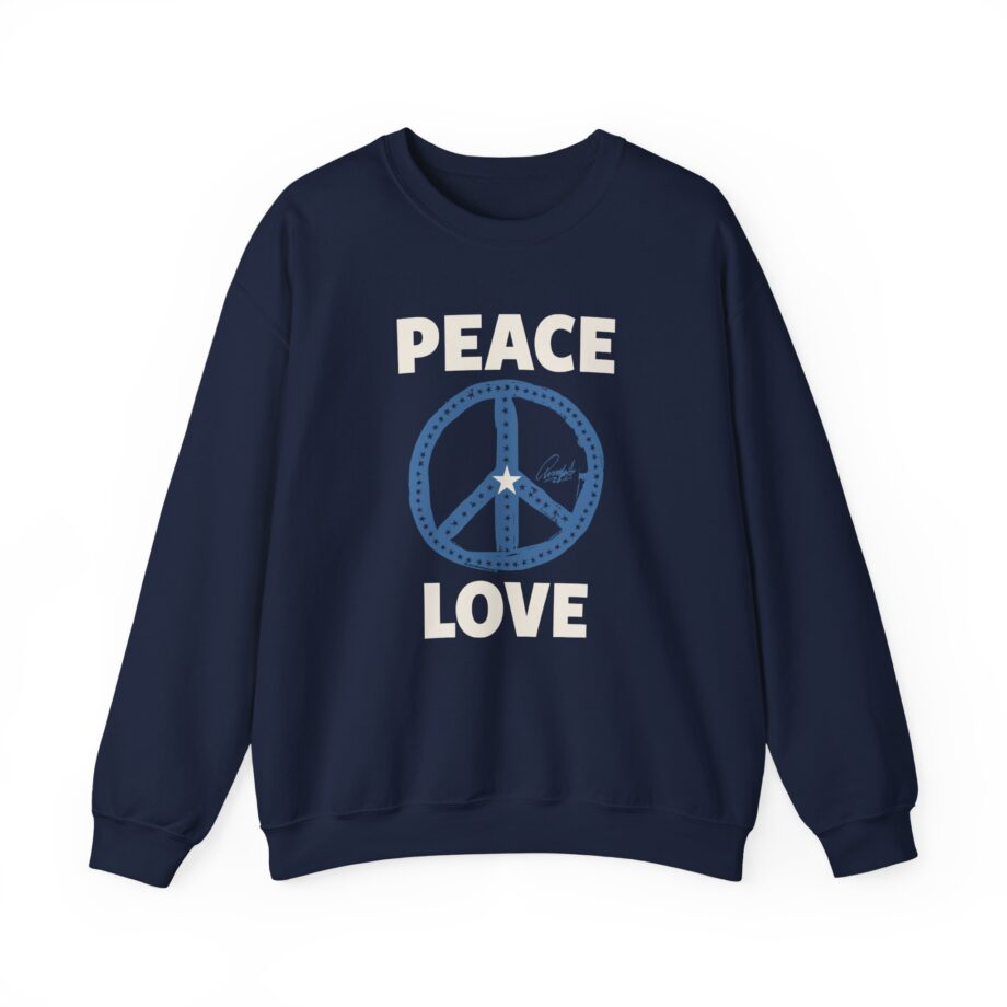 Ringo Starr Peace Love Star Center Unisex Heavy Blend™ Crewneck Sweatshirt