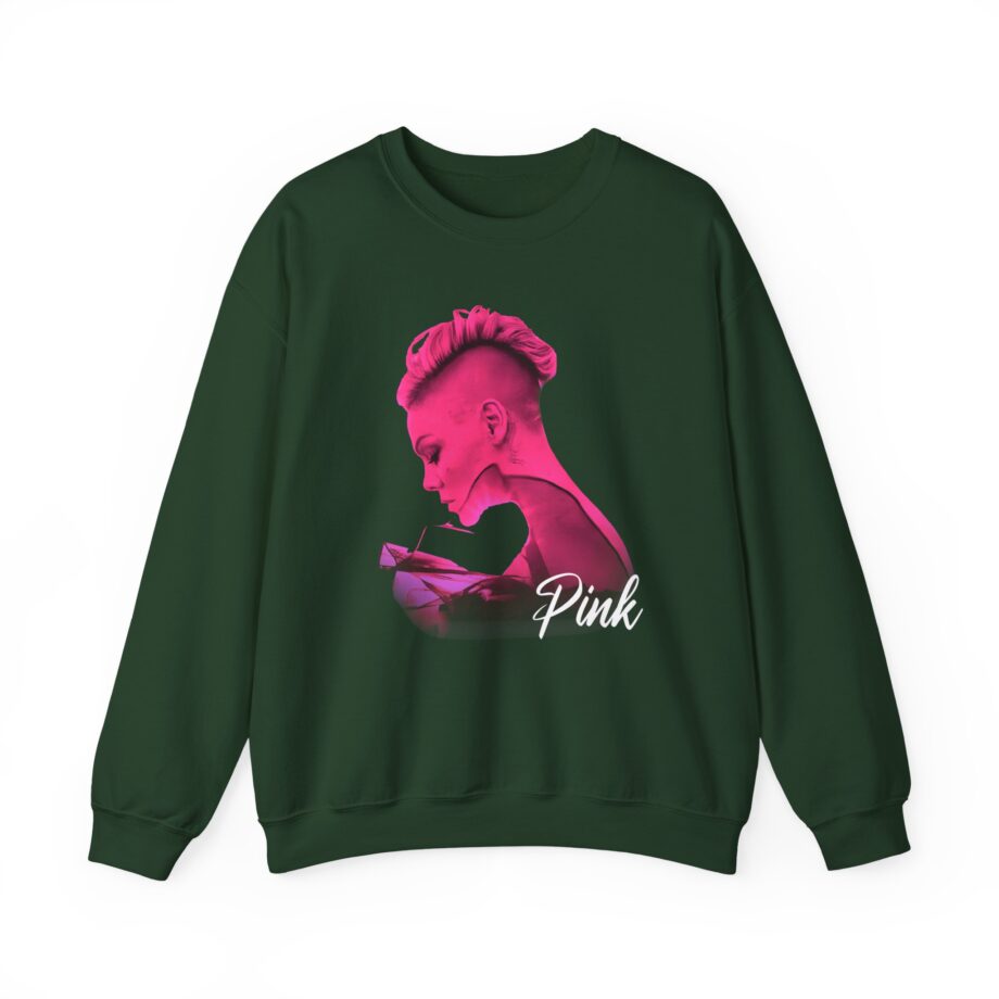 P!nk Silhouette Photo Peach Unisex Heavy Blend™ Crewneck Sweatshirt