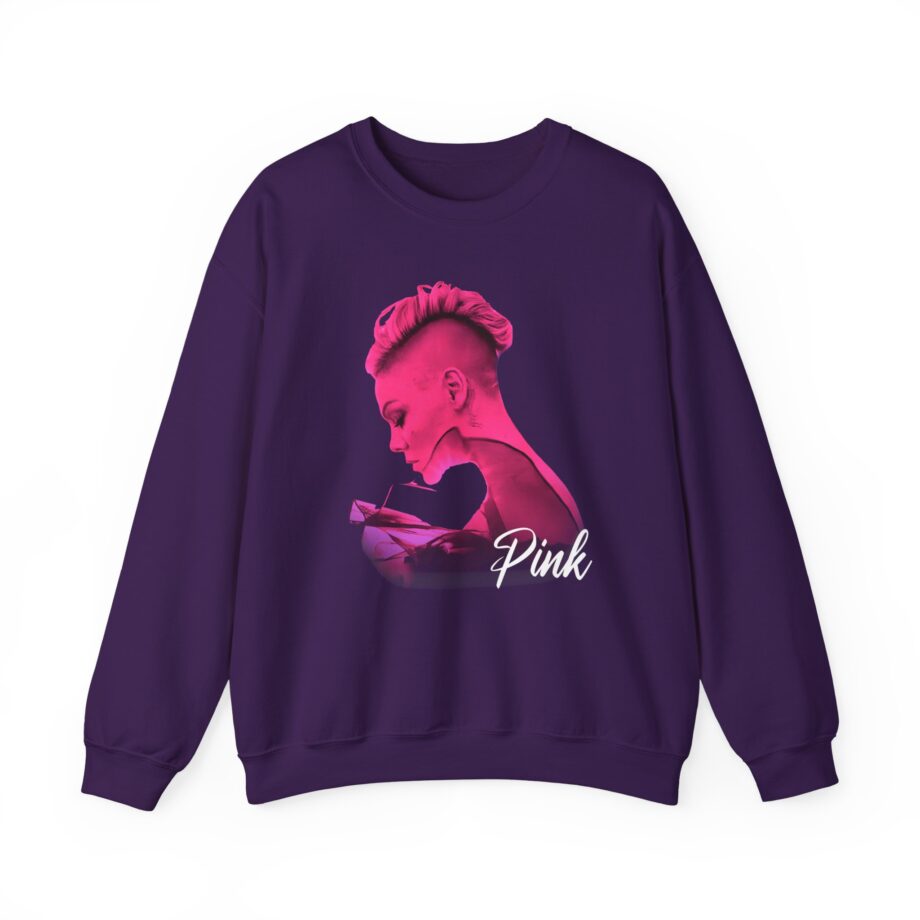 P!nk Silhouette Photo Peach Unisex Heavy Blend™ Crewneck Sweatshirt