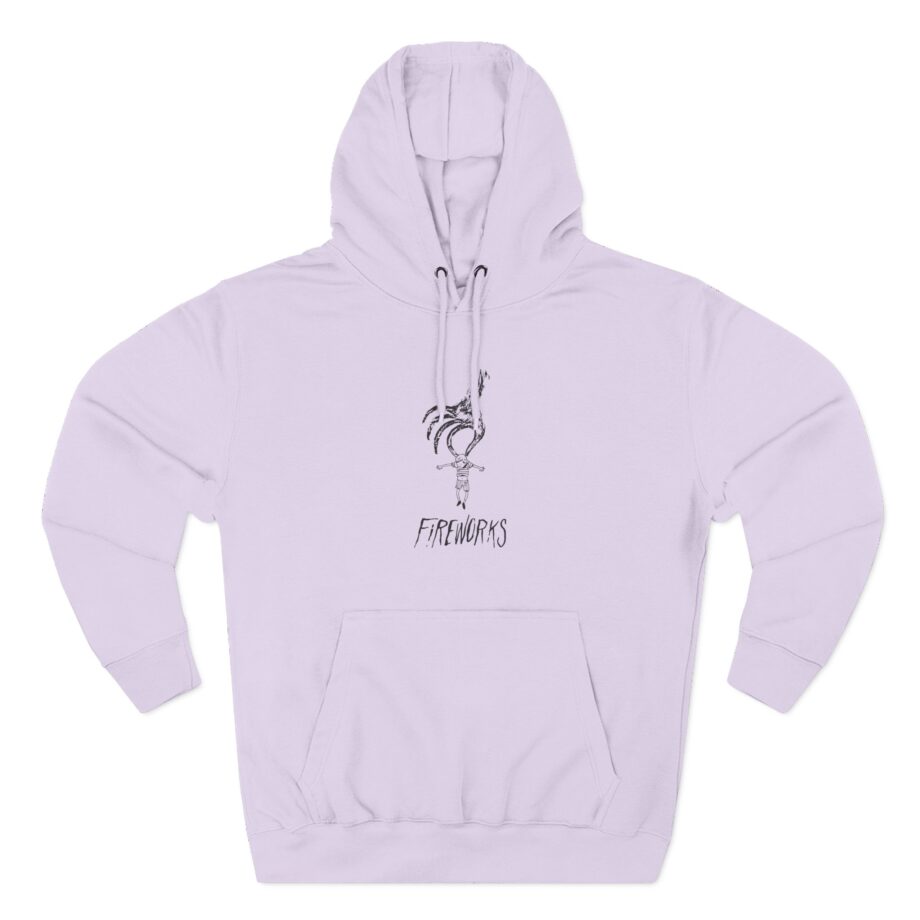 Fireworks Hand Three-Panel Fleece Hoodie