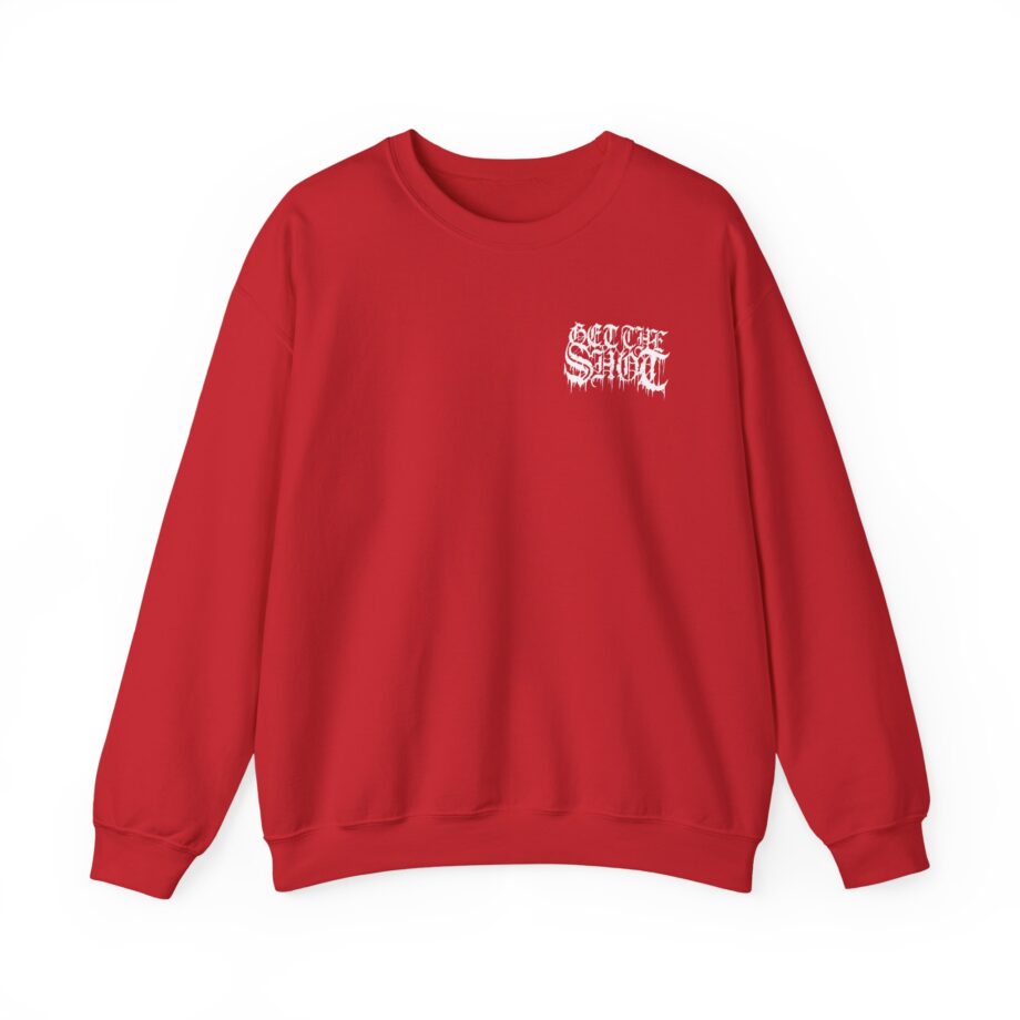 Get the Shot Merciless Destruction Unisex Heavy Blend™ Crewneck Sweatshirt