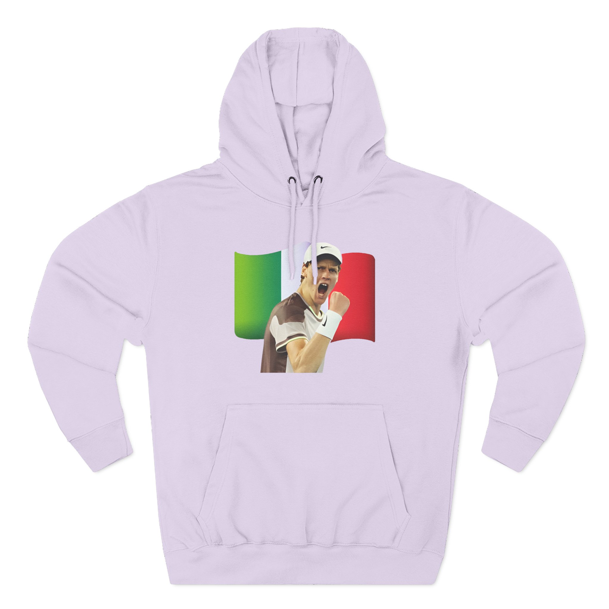 Jannik Sinner Italian Tennis Star Fan Three-Panel Fleece Hoodie