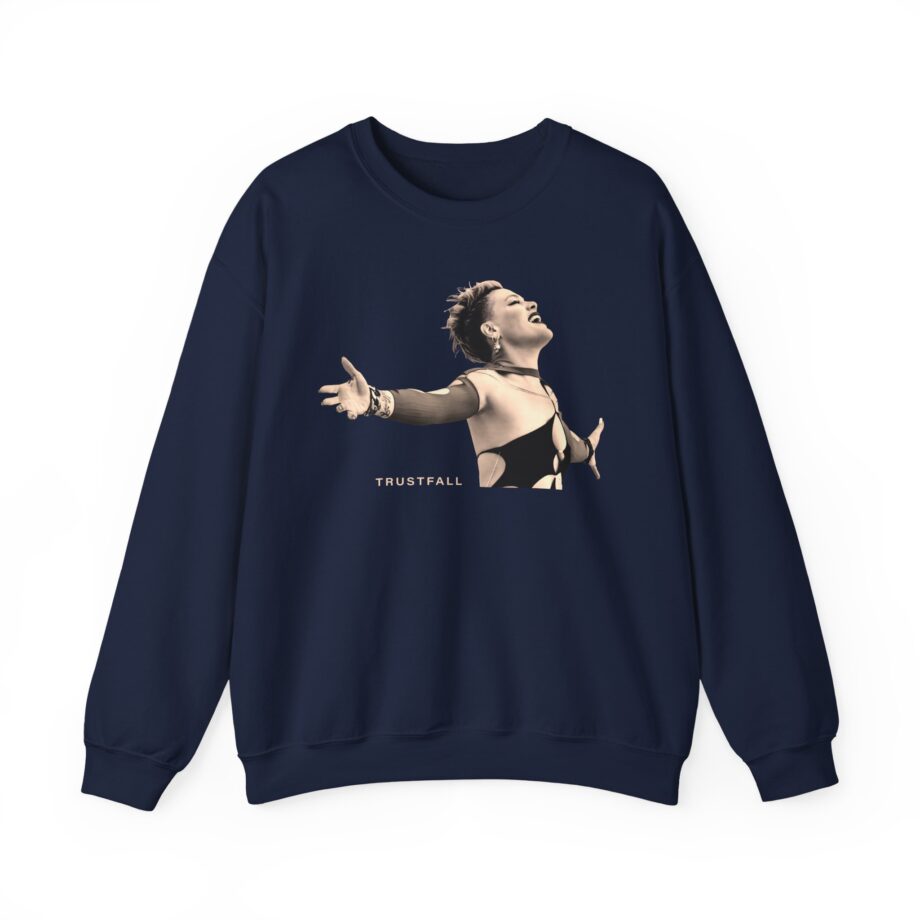 Pink Trustfall Praise Unisex Heavy Blend™ Crewneck Sweatshirt
