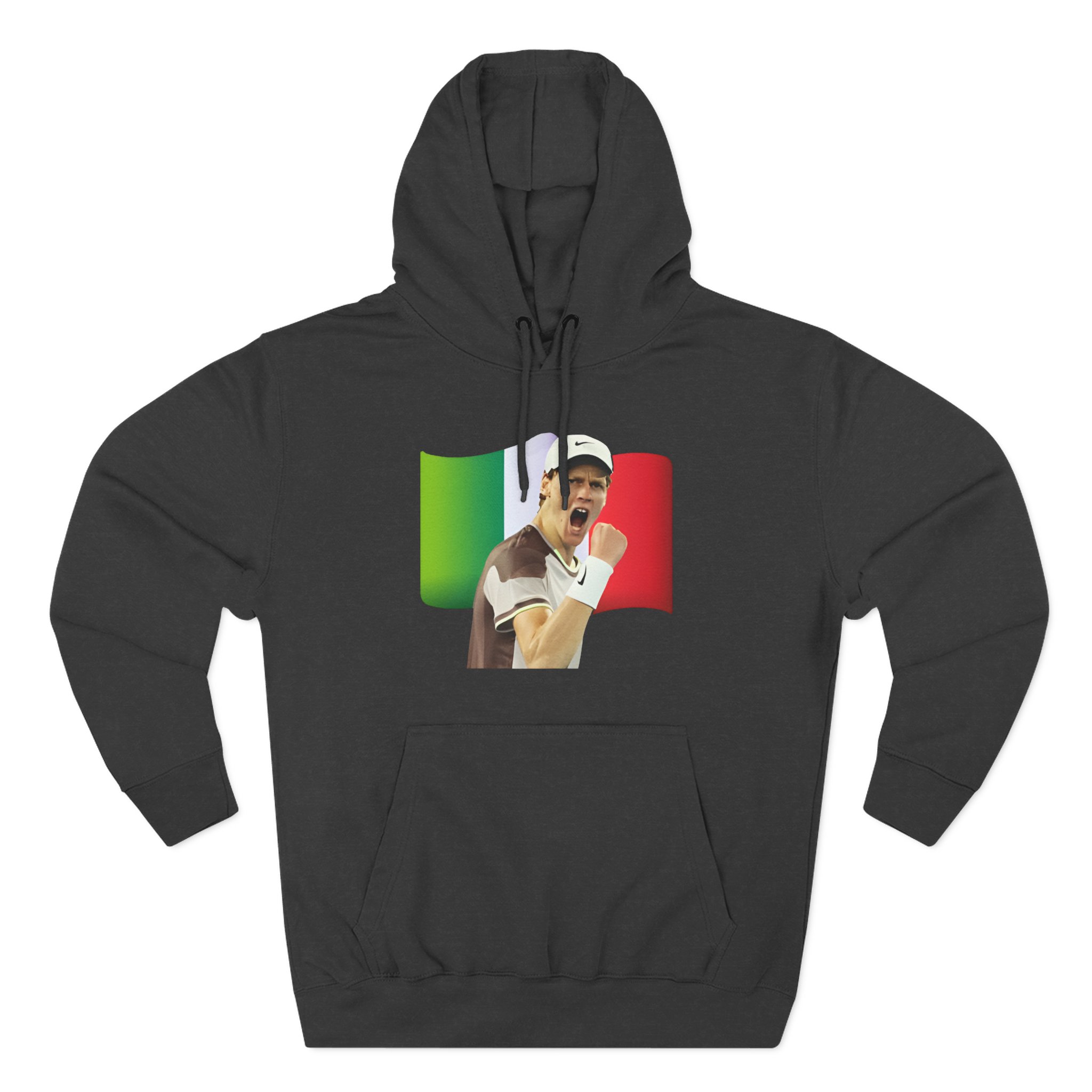 Jannik Sinner Italian Tennis Star Fan Three-Panel Fleece Hoodie