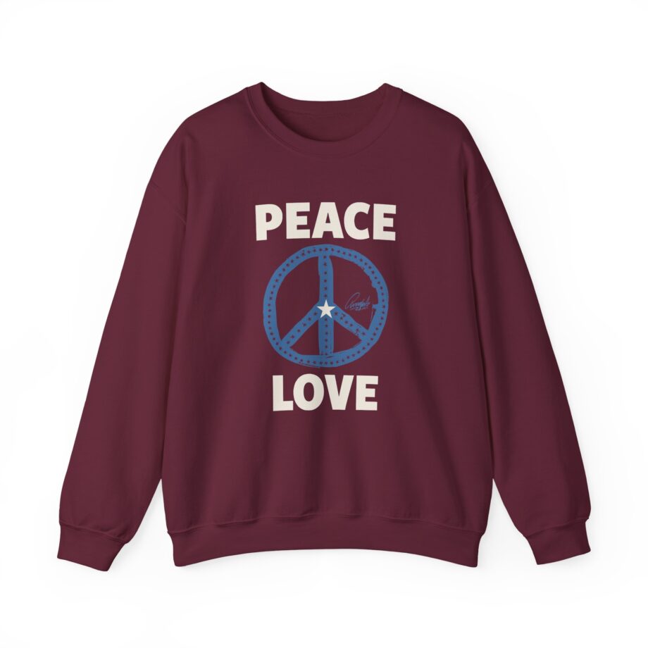Ringo Starr Peace Love Star Center Unisex Heavy Blend™ Crewneck Sweatshirt