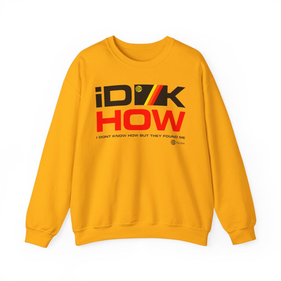 iDKHOW Striped Box Gold Unisex Heavy Blend™ Crewneck Sweatshirt