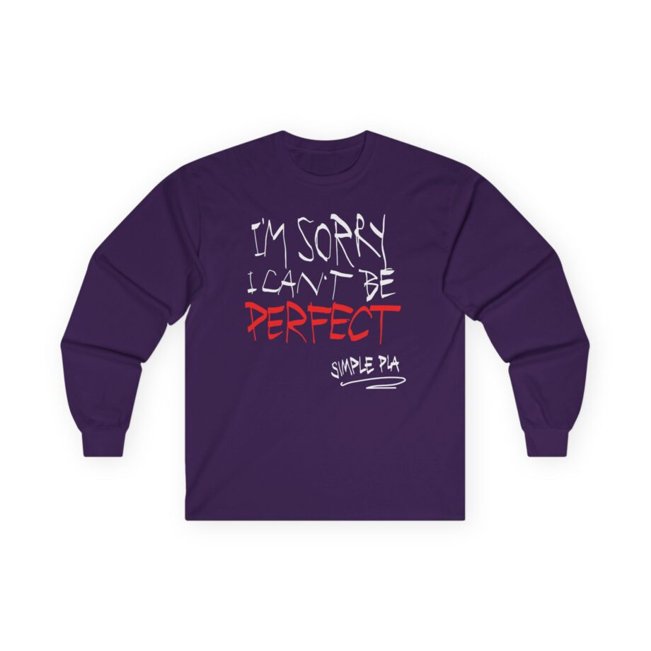 Simple Plan I'm Sorry I Can't Be Perfect Unisex Ultra Cotton Long Sleeve Tee