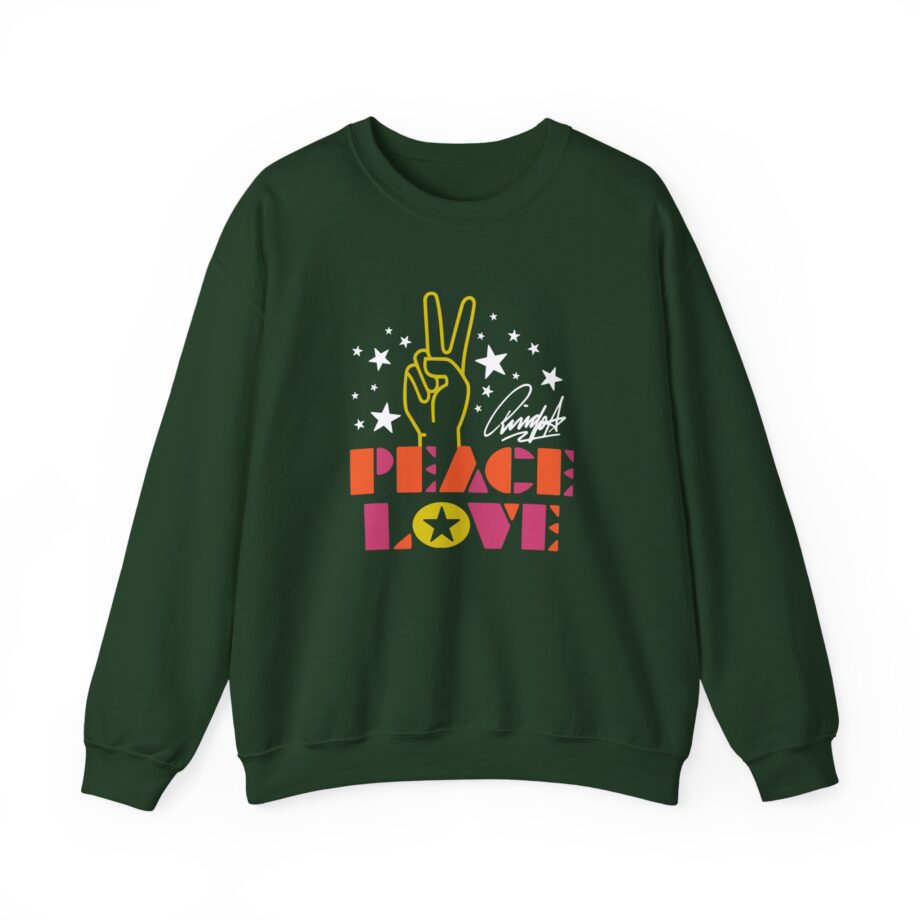 Ringo Starr Peace & Love Peace Sign Unisex Heavy Blend™ Crewneck Sweatshirt