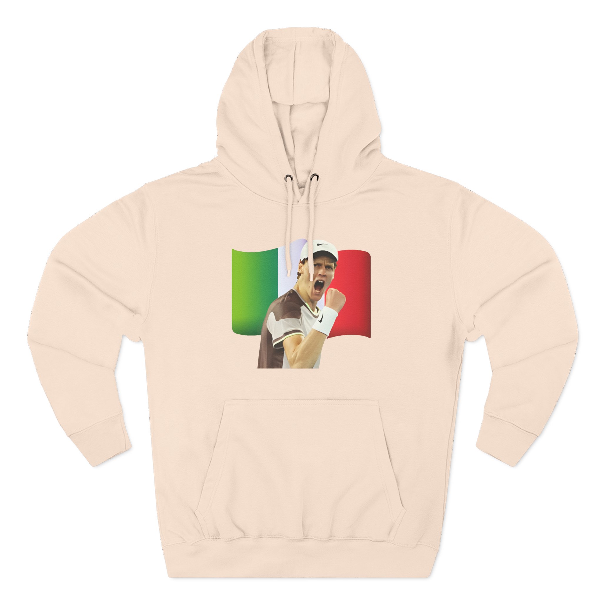 Jannik Sinner Italian Tennis Star Fan Three-Panel Fleece Hoodie