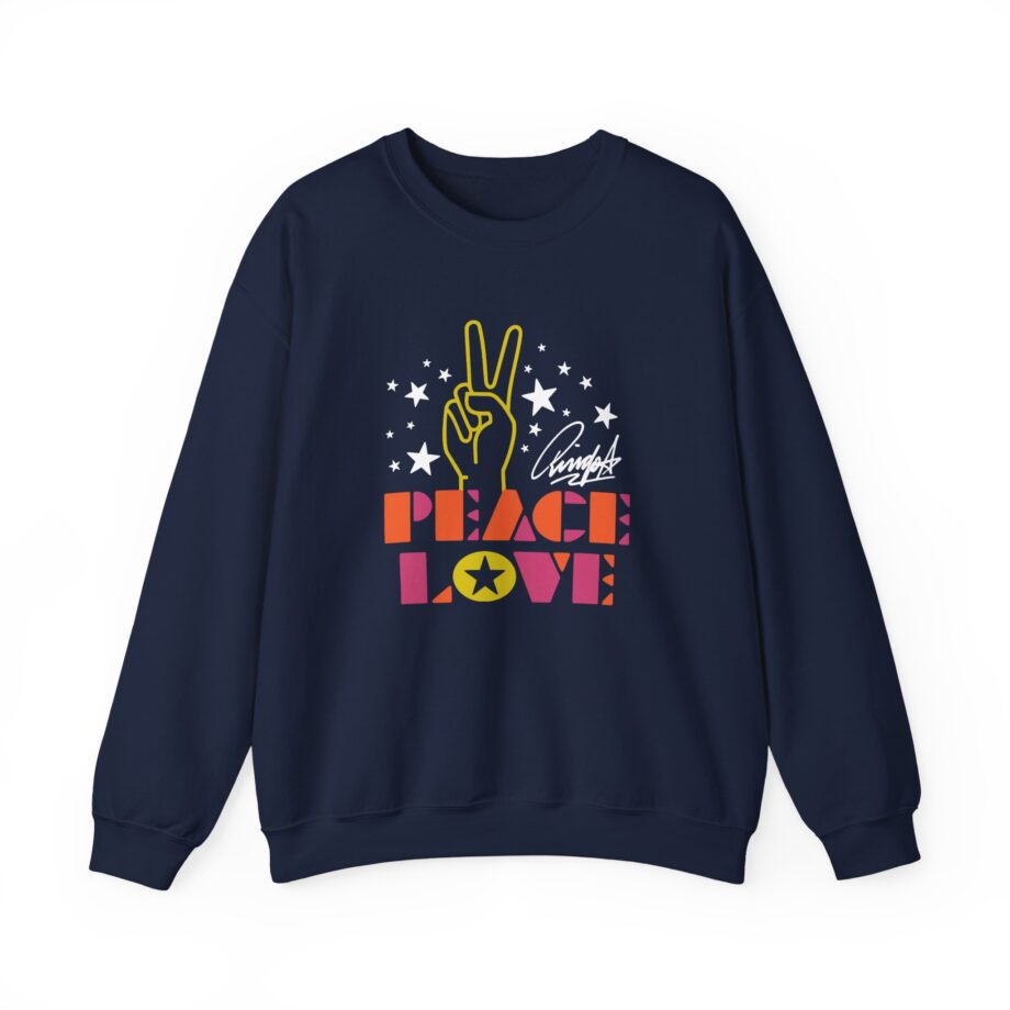 Ringo Starr Peace & Love Peace Sign Unisex Heavy Blend™ Crewneck Sweatshirt
