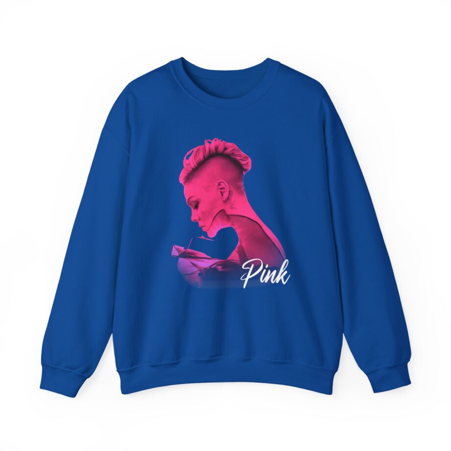 P!nk Silhouette Photo Peach Unisex Heavy Blend™ Crewneck Sweatshirt