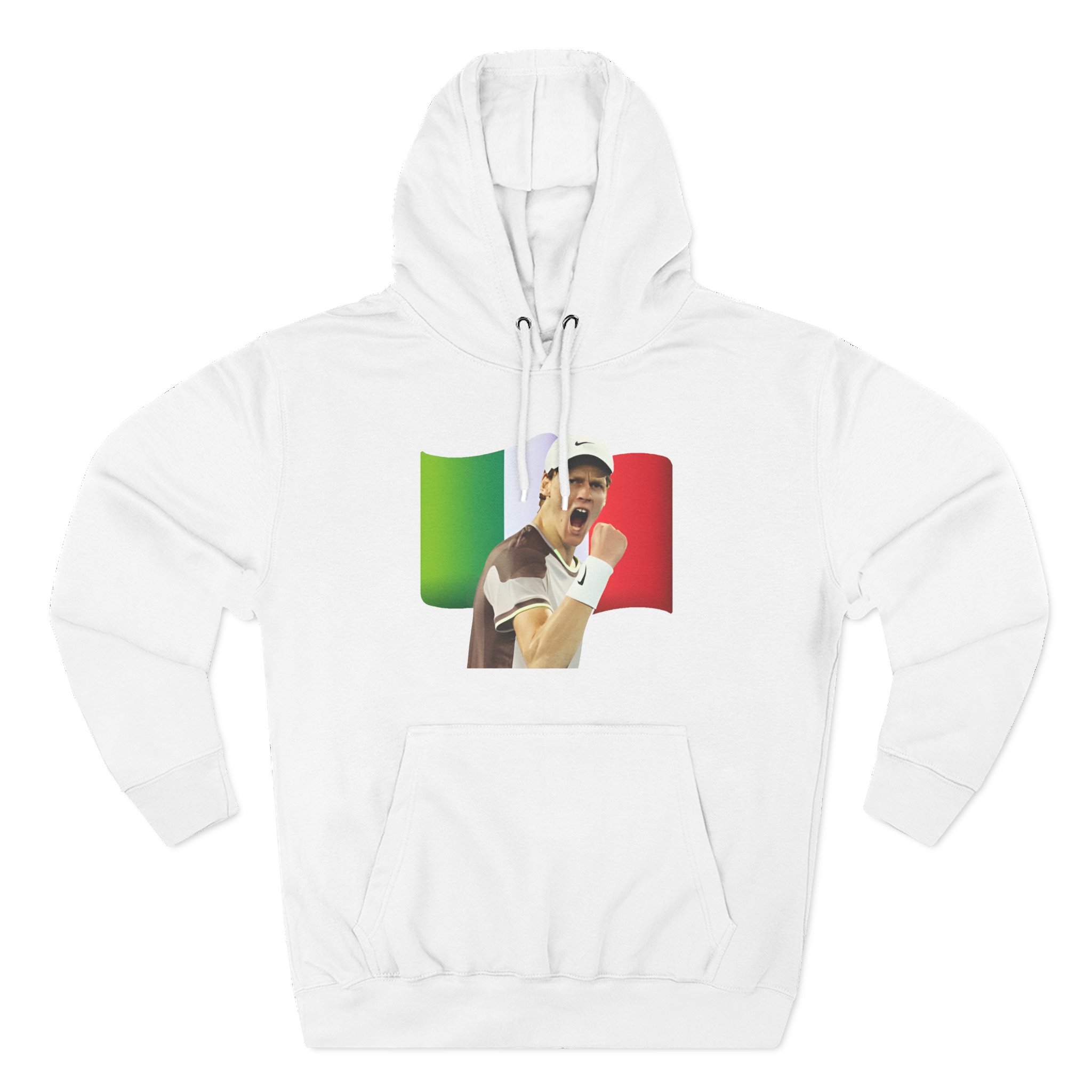 Jannik Sinner Italian Tennis Star Fan Three-Panel Fleece Hoodie