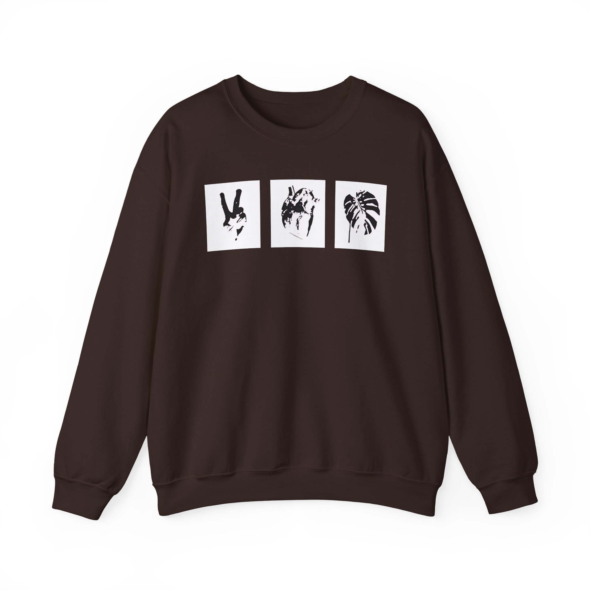Mumbo Jumbo Peace, Love and Heavy Metal Unisex Heavy Blendâ„¢ Crewneck Sweatshirt