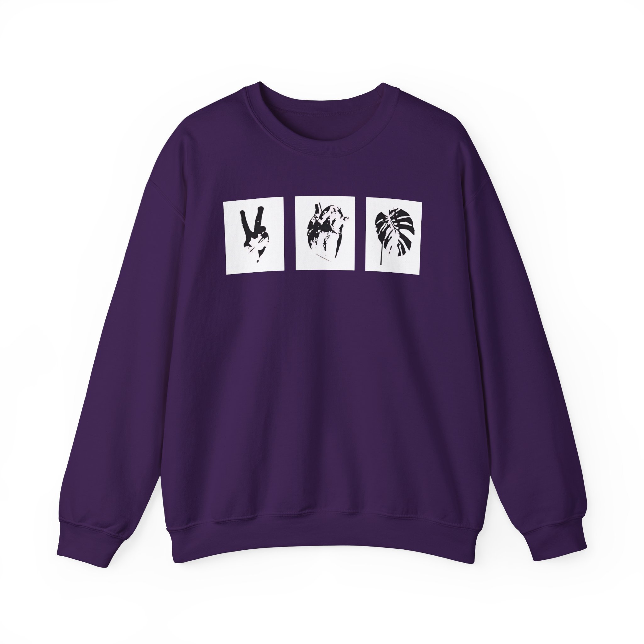 Mumbo Jumbo Peace, Love and Heavy Metal Unisex Heavy Blendâ„¢ Crewneck Sweatshirt