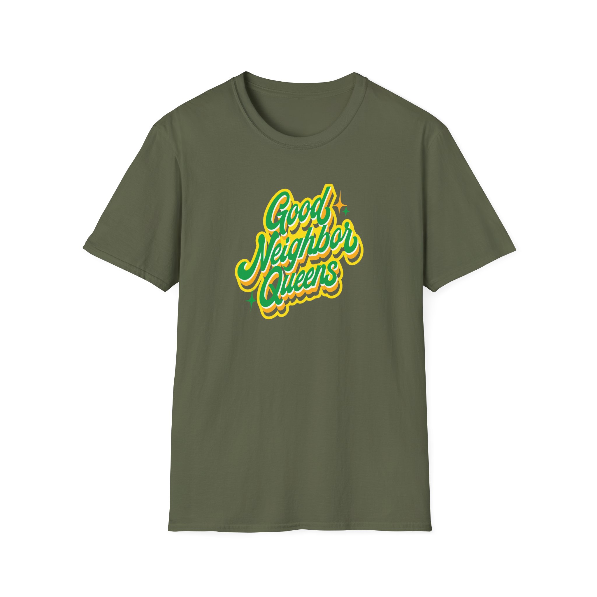 Good Neighbours Queens Unisex Softstyle T-Shirt
