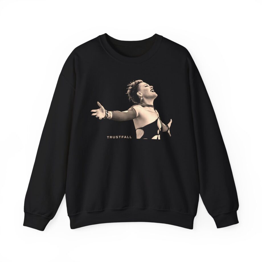 Pink Trustfall Praise Unisex Heavy Blend™ Crewneck Sweatshirt