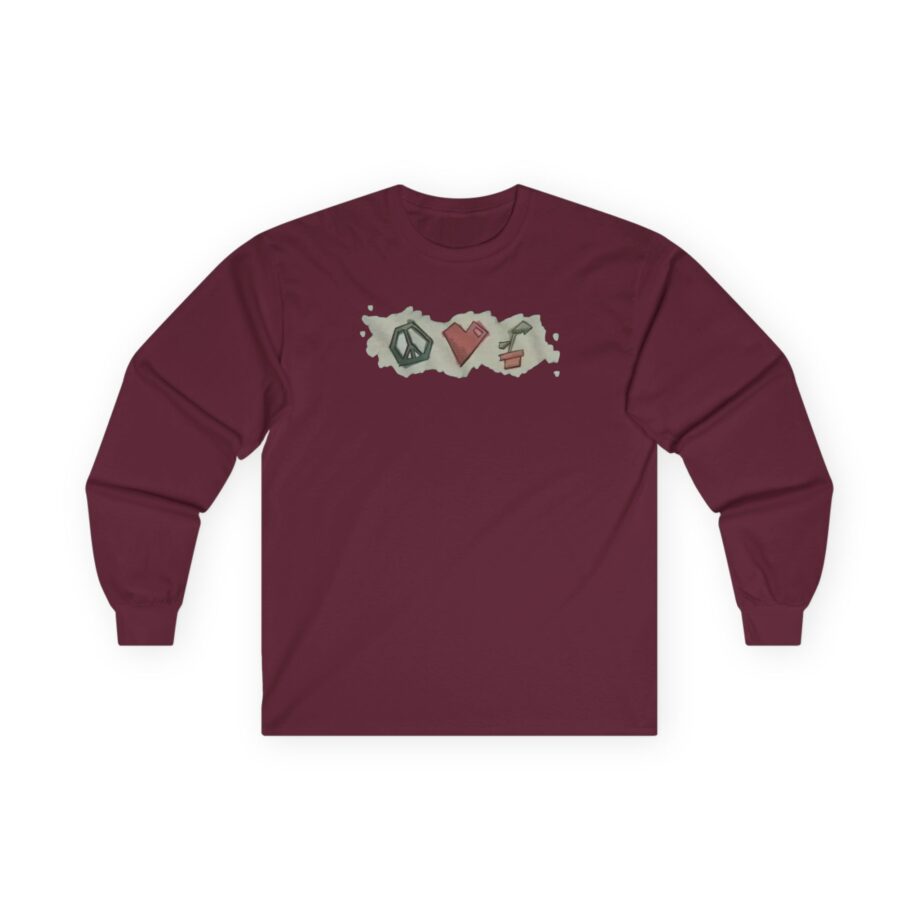 Mumbo Jumbo Peace, Love and Plants Unisex Ultra Cotton Long Sleeve Tee
