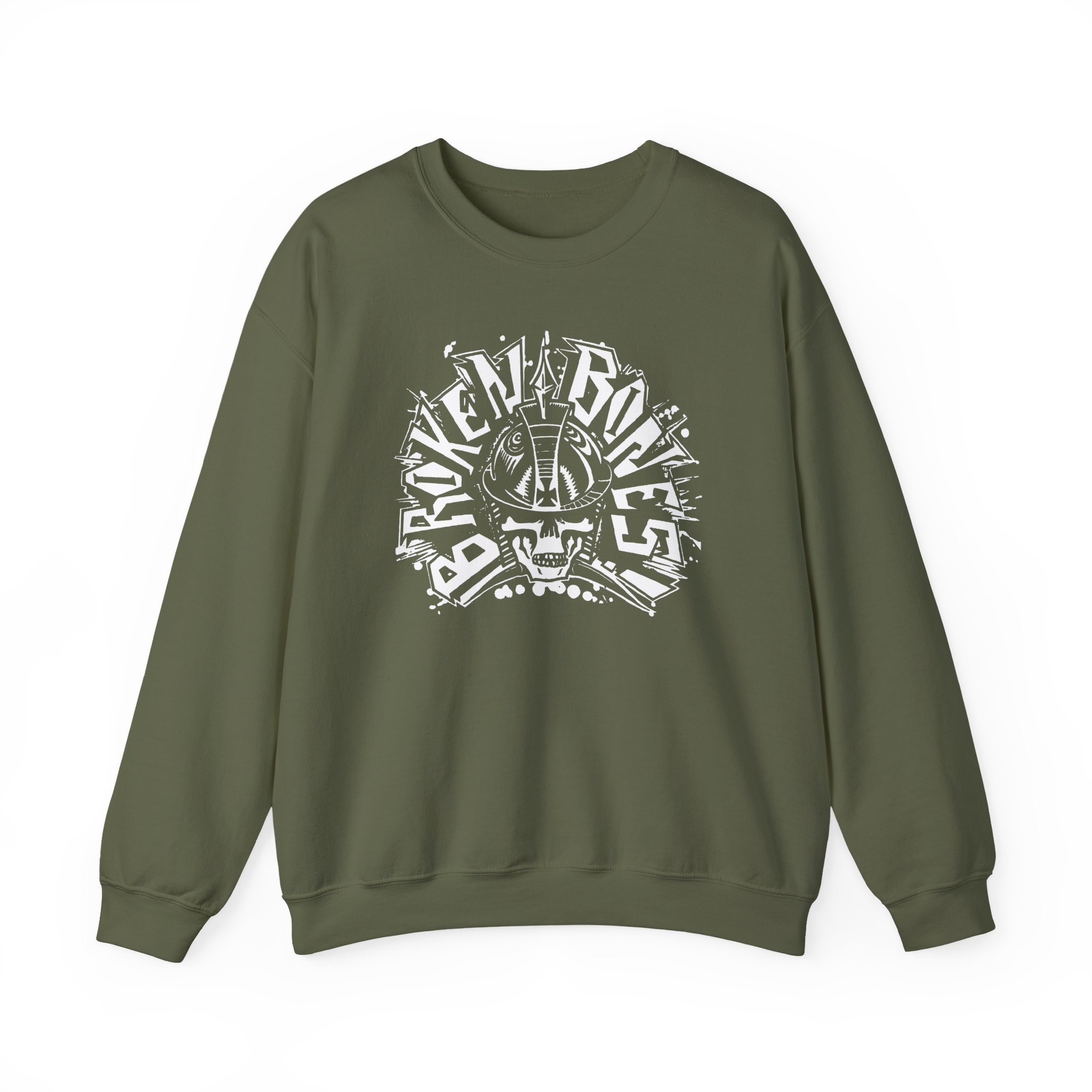 Broken Bones Skull Logo Unisex Heavy Blend Crewneck Sweatshirt