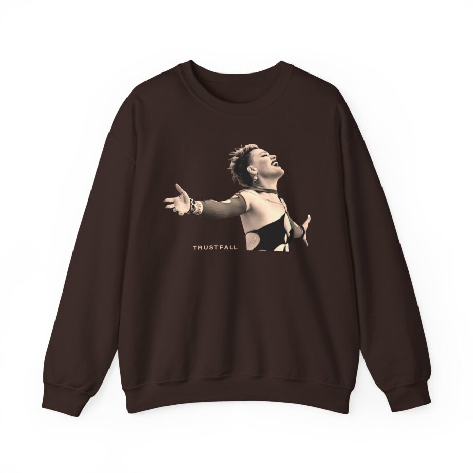 Pink Trustfall Praise Unisex Heavy Blend™ Crewneck Sweatshirt