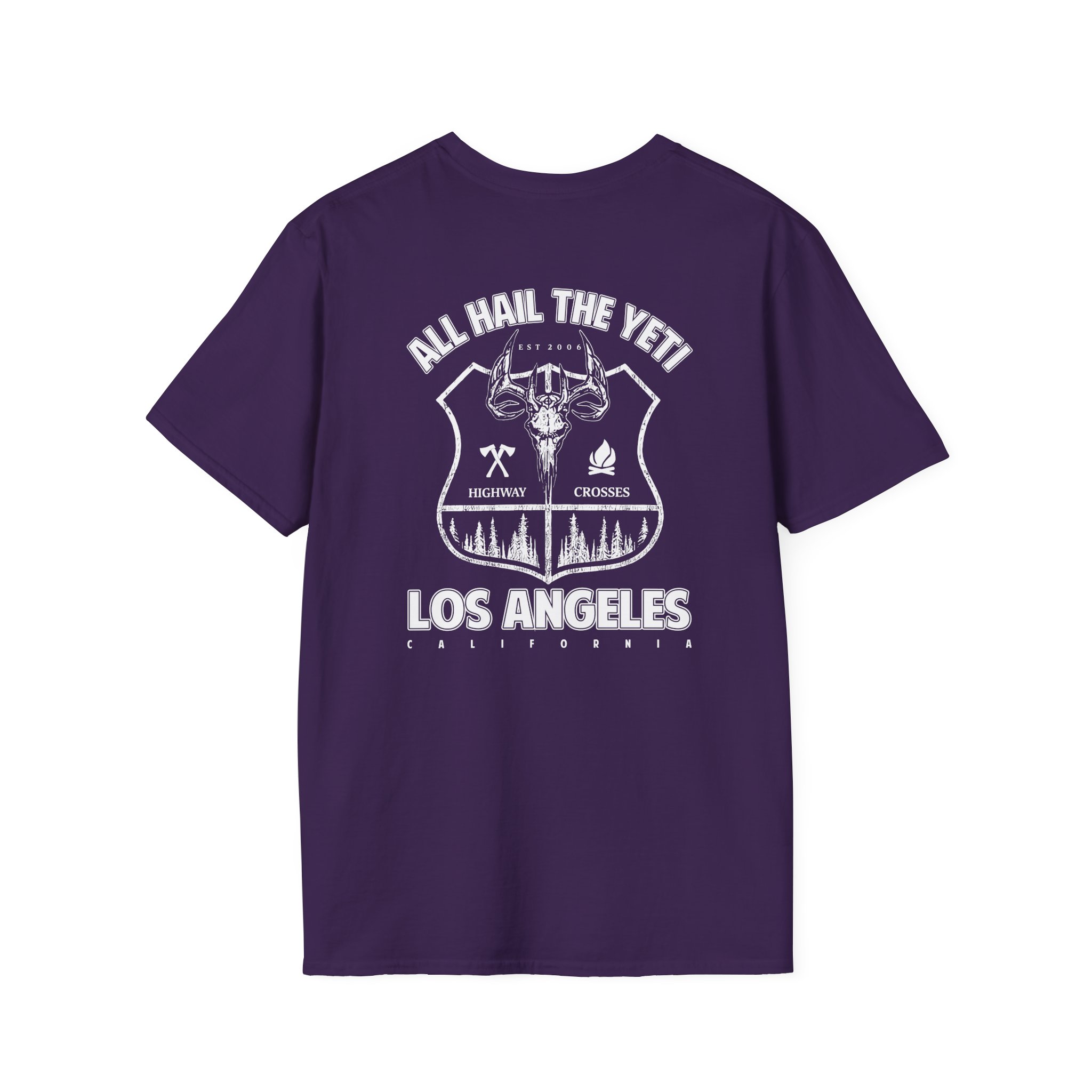All Hail the Yeti Highway Crosses Unisex Softstyle T-Shirt