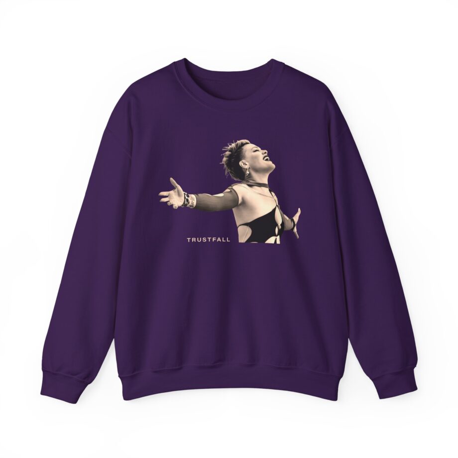 Pink Trustfall Praise Unisex Heavy Blend™ Crewneck Sweatshirt